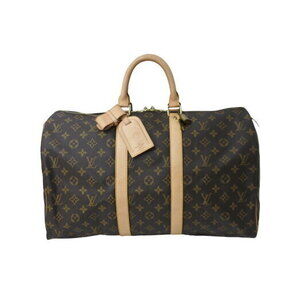 Louis Vuitton Monogram Keepall Bandouliere Boston Bag Brown Travel